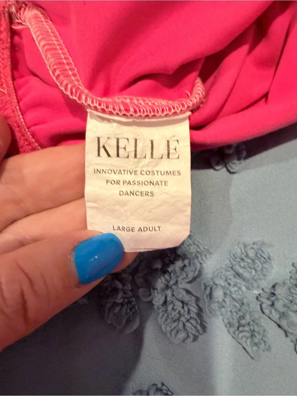 KELLE Trendsetter 3 Pc Fuchsia Dance Costume Adult L Pants Leotard Tube Top